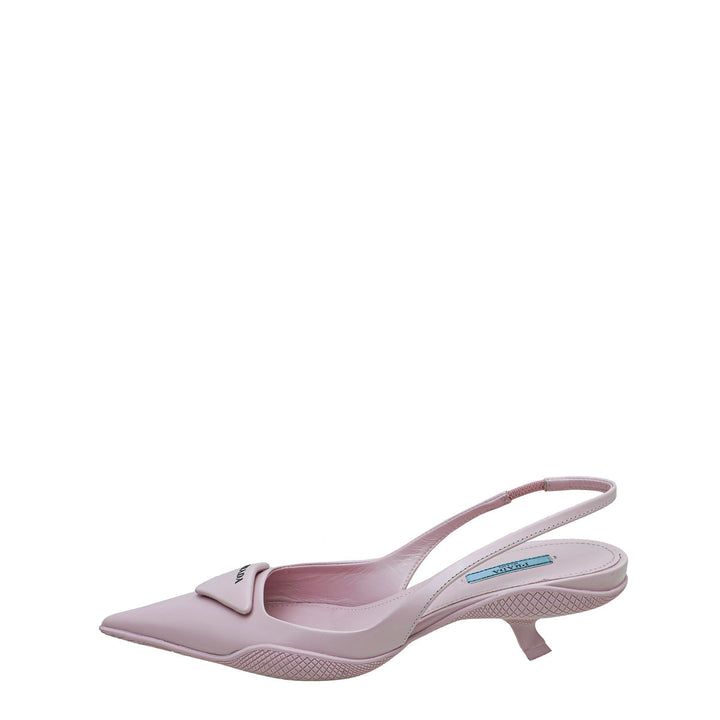 Prada Alabaster Pink Comma Heels Slingback 38