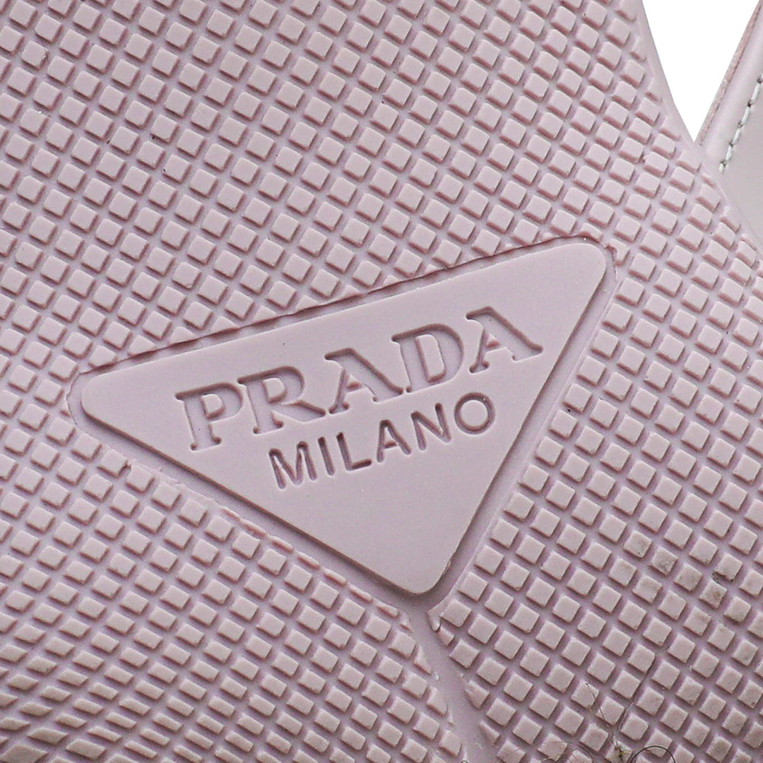 Prada Alabaster Pink Comma Heels Slingback 38