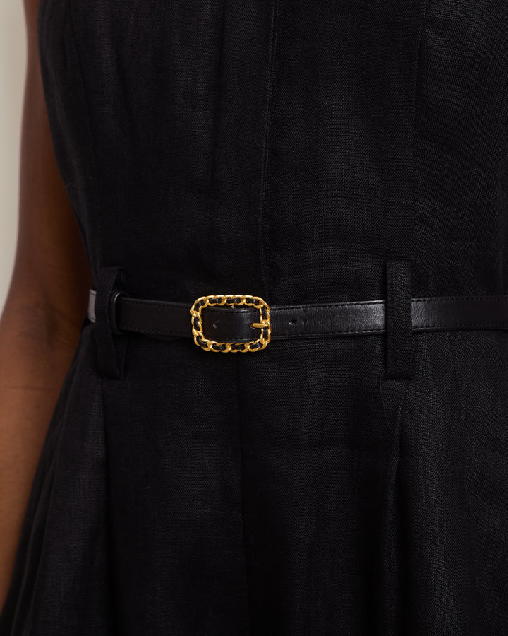 *RARE* Top Quality Chanel Collectors Weaved Chain Buckle Belt with Logo Detail Size 70c,