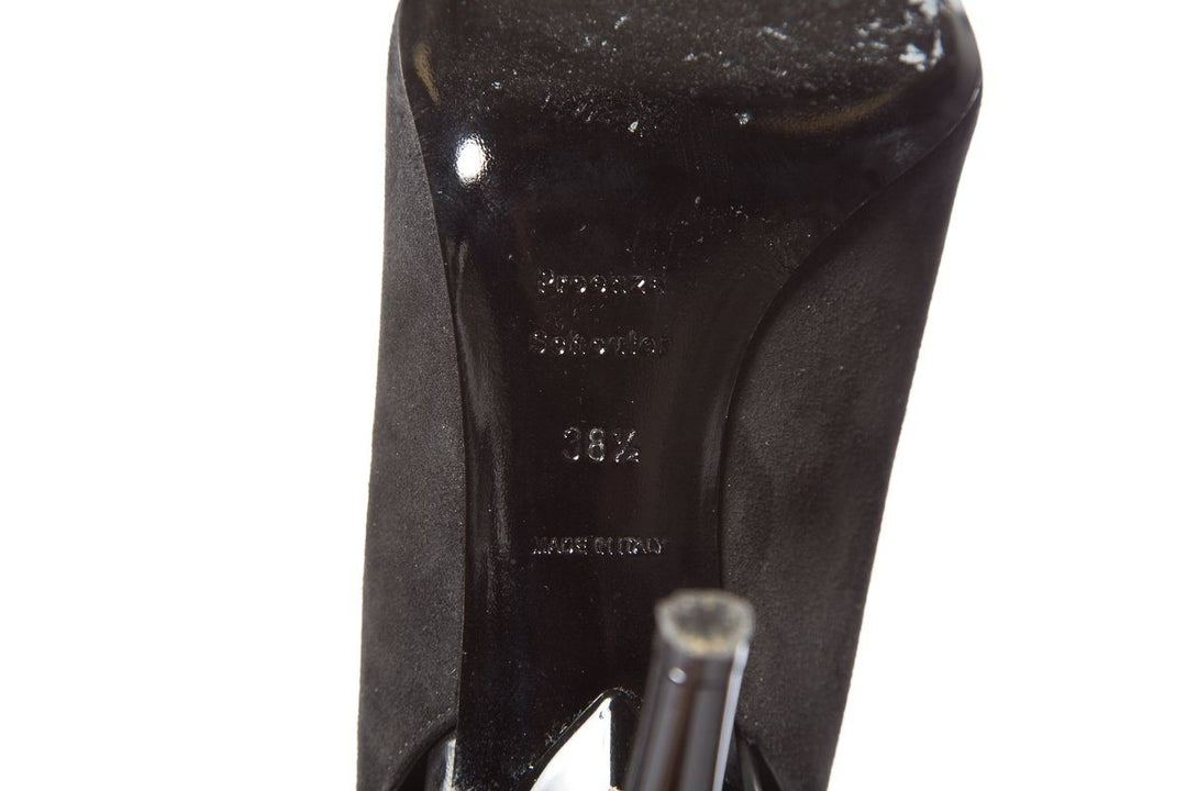 Proenza Schouler Black Peep-Toe Suede Ankle Boot SZ 38.5 Sale