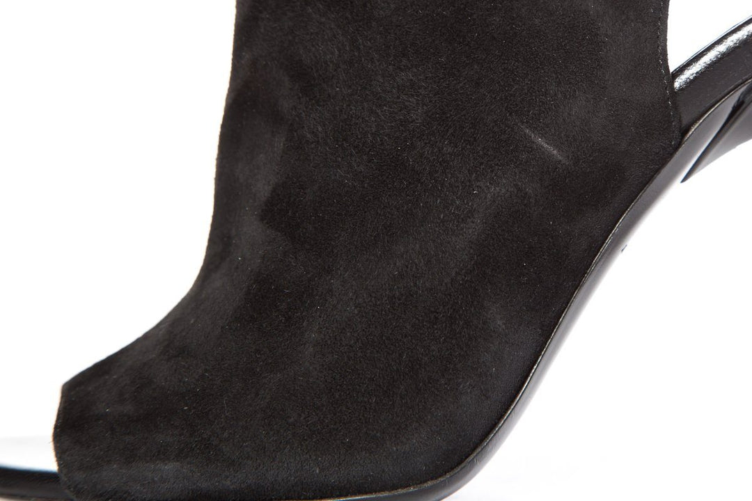 Proenza Schouler Black Peep-Toe Suede Ankle Boot SZ 38.5 Sale