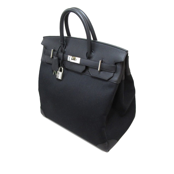 Top quality Hermes Togo Leather and Toile H Haut à Courroies 40 Handbag