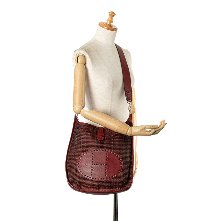 Top quality Hermes Toile Evelyn GM Shoulder Bag