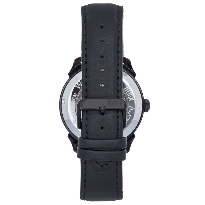 Reign Weston Automatic Skeletonized Leather-Band Watch