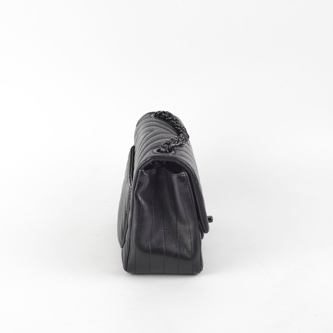 Top Quality Chanel Mini Square Chevron So Black