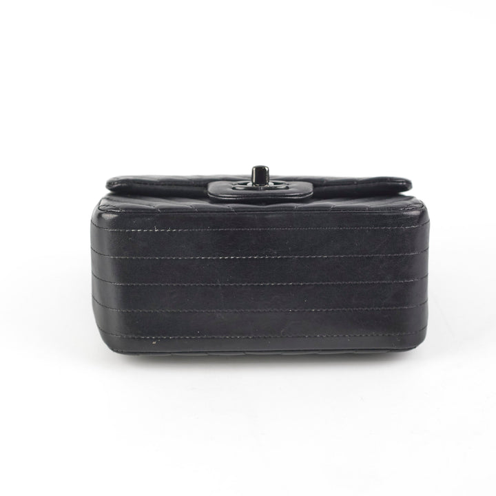 Top Quality Chanel Mini Square Chevron So Black