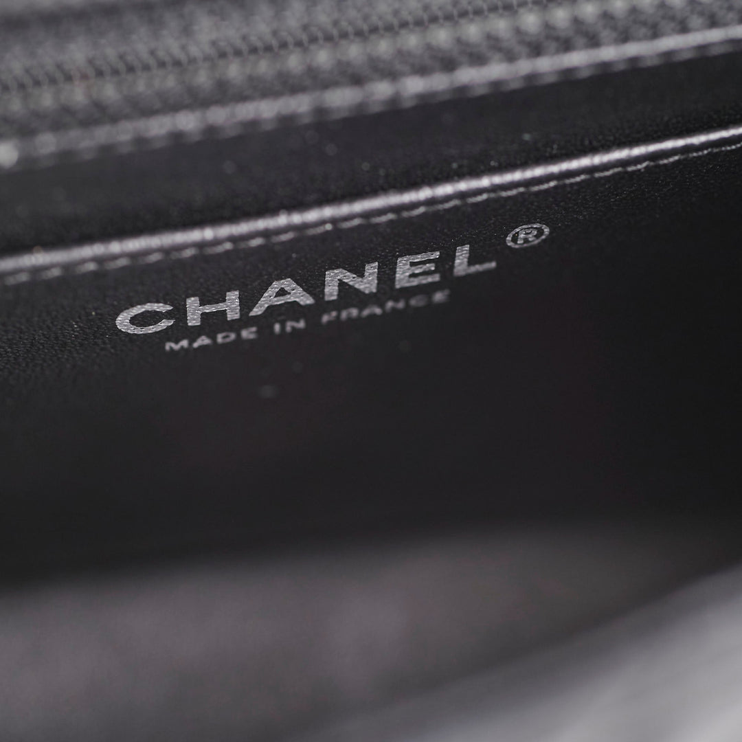 Top Quality Chanel Mini Square Chevron So Black