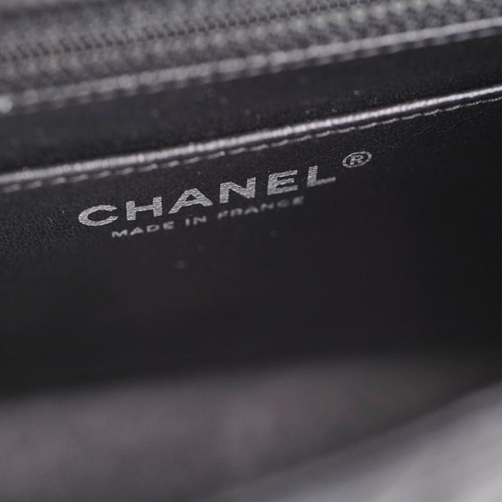 Top Quality Chanel Mini Square Chevron So Black