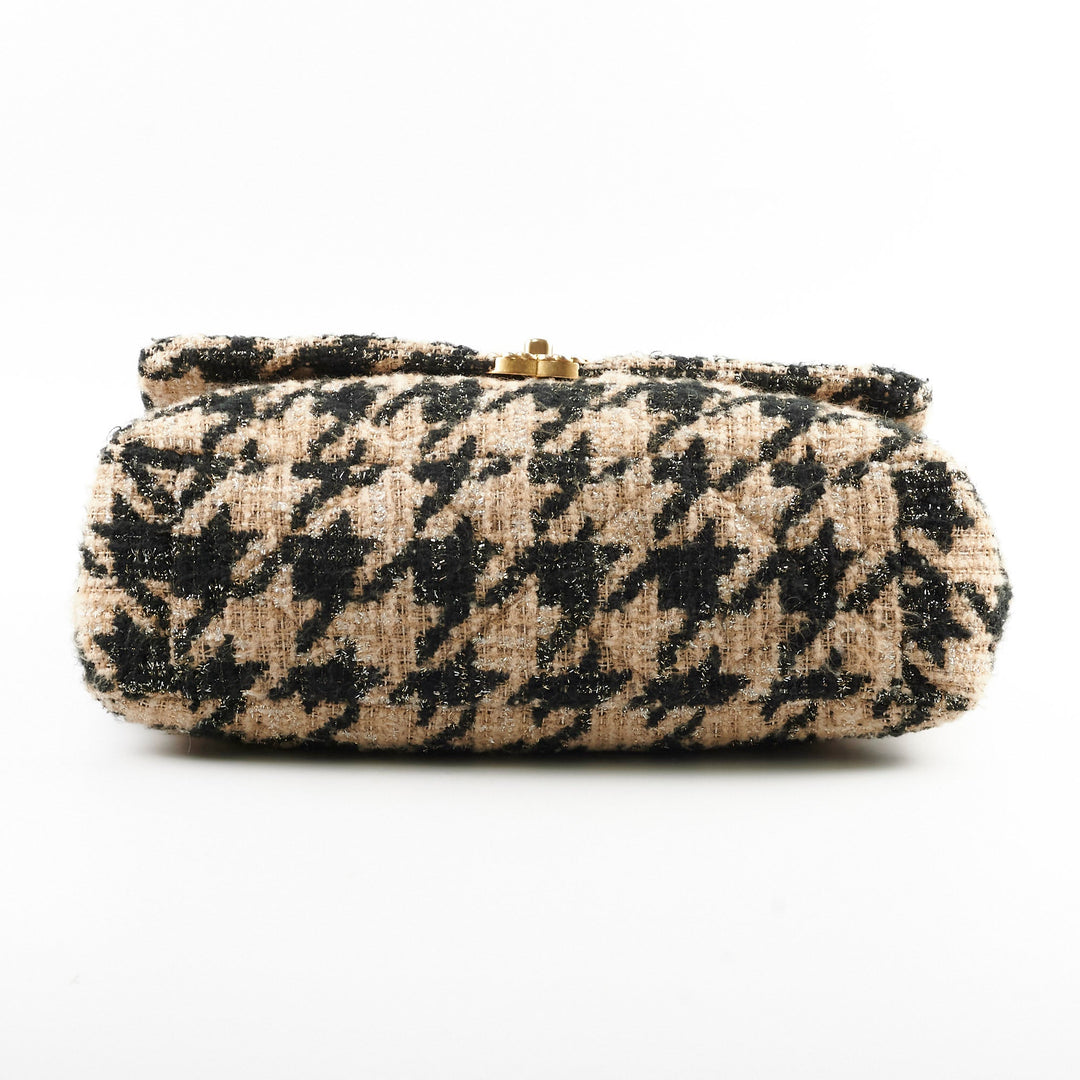 Top Quality Chanel 19 Maxi Tweed Bag Beige/Black 28 Series