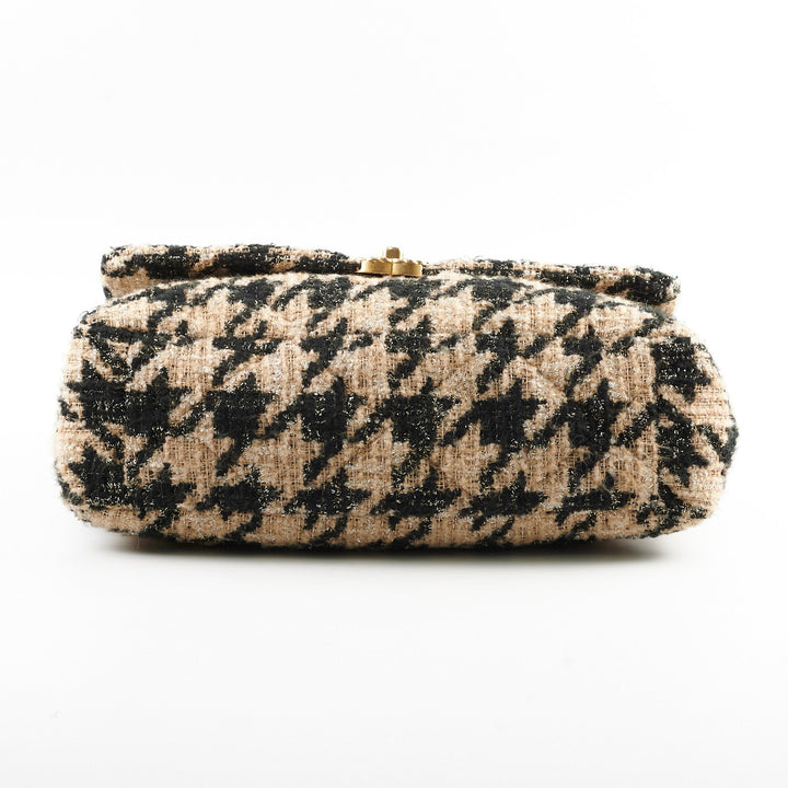 Top Quality Chanel 19 Maxi Tweed Bag Beige/Black 28 Series
