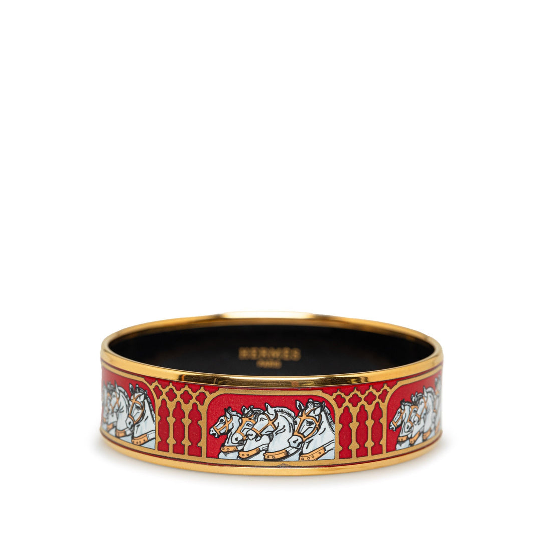Top quality Hermes Wide Enamel Bangle Costume Bracelet