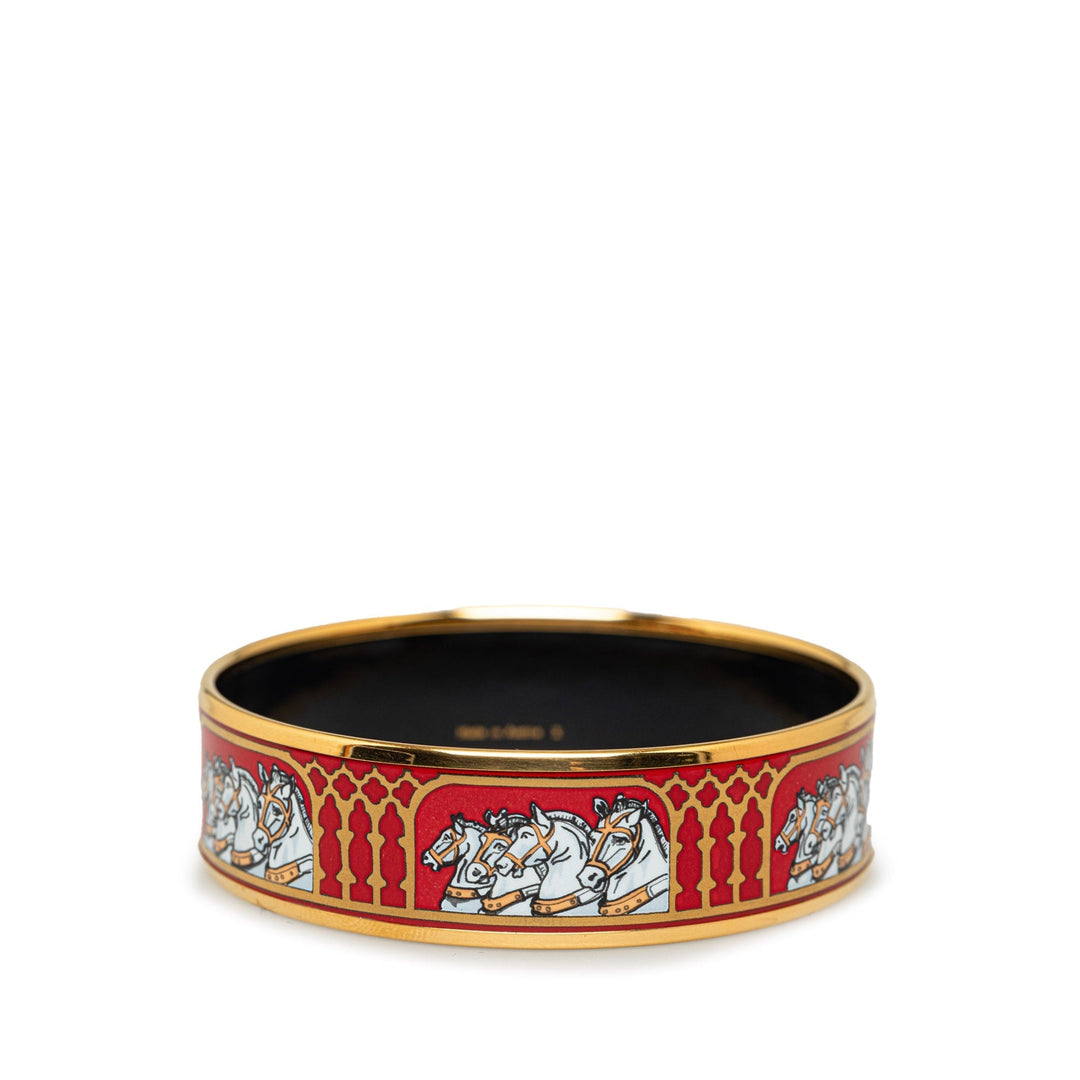 Top quality Hermes Wide Enamel Bangle Costume Bracelet