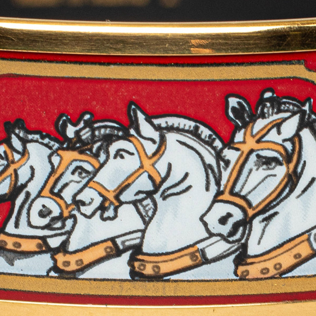 Top quality Hermes Wide Enamel Bangle Costume Bracelet