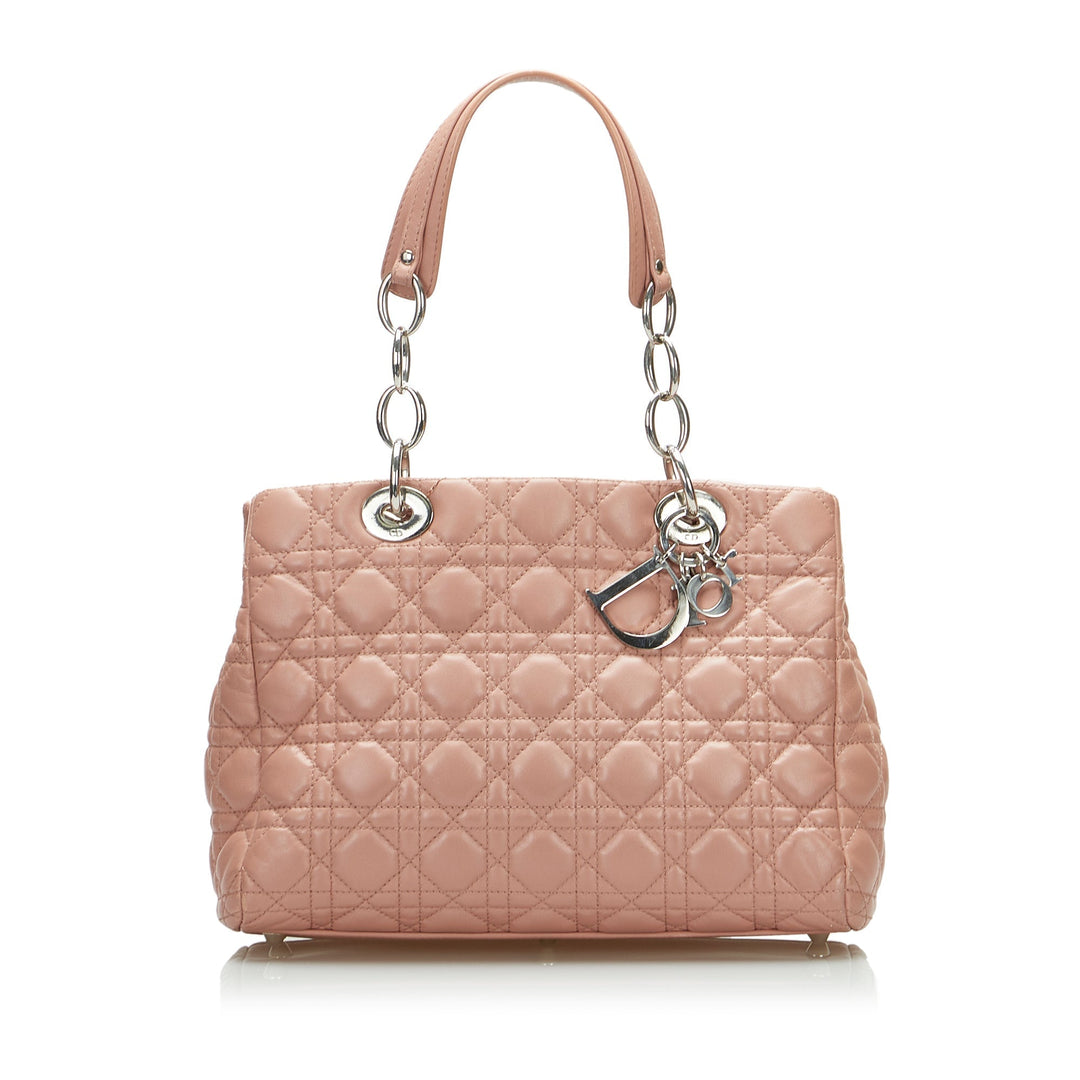 Top quality Dior Lady Top quality Dior Soft Shopper Pink Cannage Quilted Leather