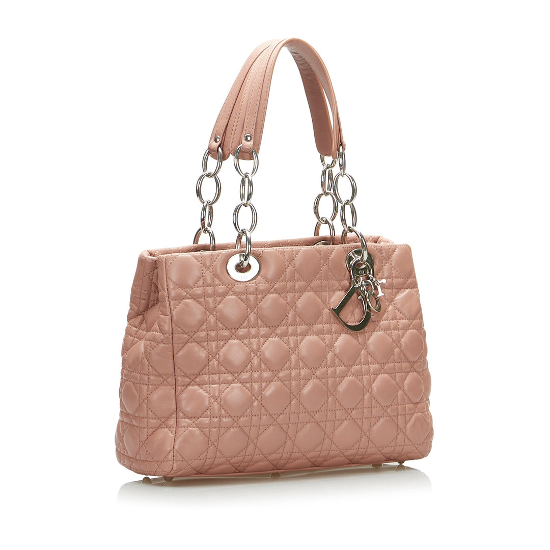Top quality Dior Lady Top quality Dior Soft Shopper Pink Cannage Quilted Leather