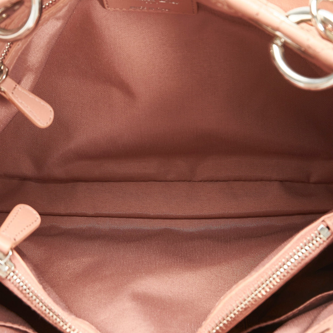 Top quality Dior Lady Top quality Dior Soft Shopper Pink Cannage Quilted Leather