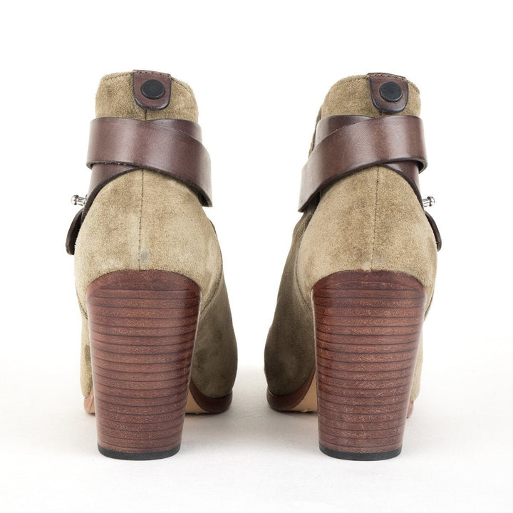 Rag & Bone Olive Suede 'Harrow' Booties 36.5