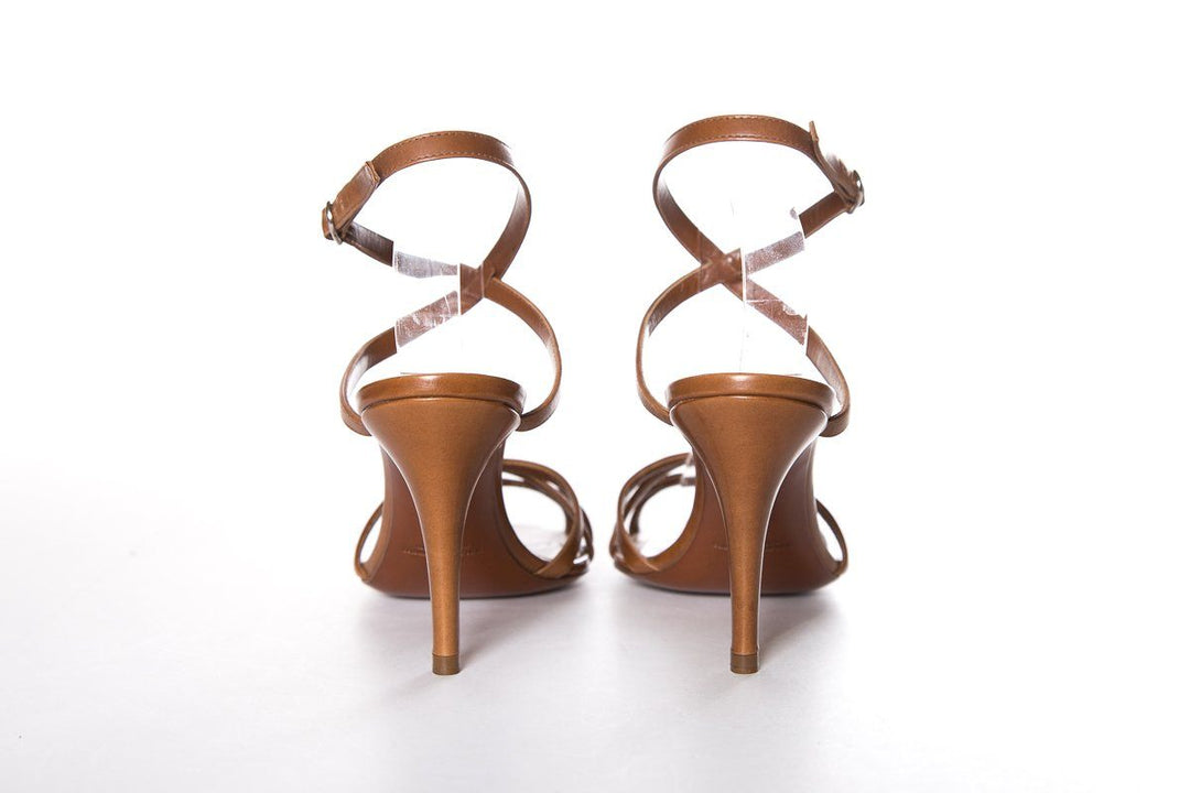 Ralph Lauren Brown Leather Sandals SZ 39 Sale