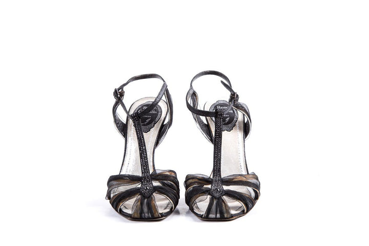 Rene Caovilla Black Strapppy Sandals SZ 36.5 sale