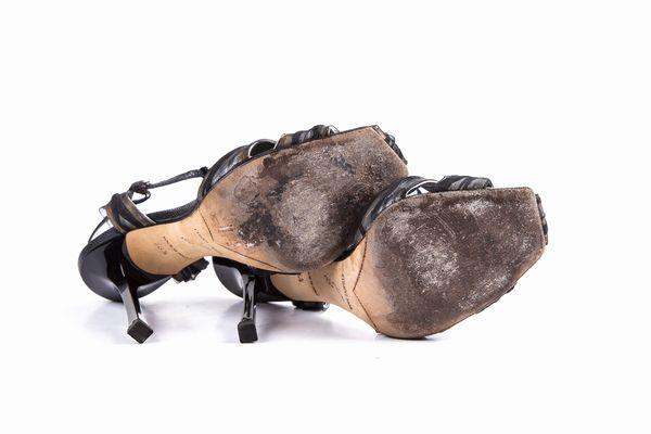 Rene Caovilla Black Strapppy Sandals SZ 36.5 sale