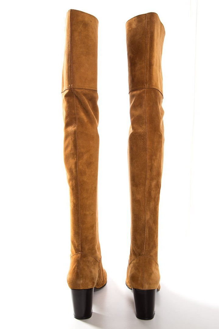 Robert Clergerie Tan Suede Knee High Boots SZ 8.5