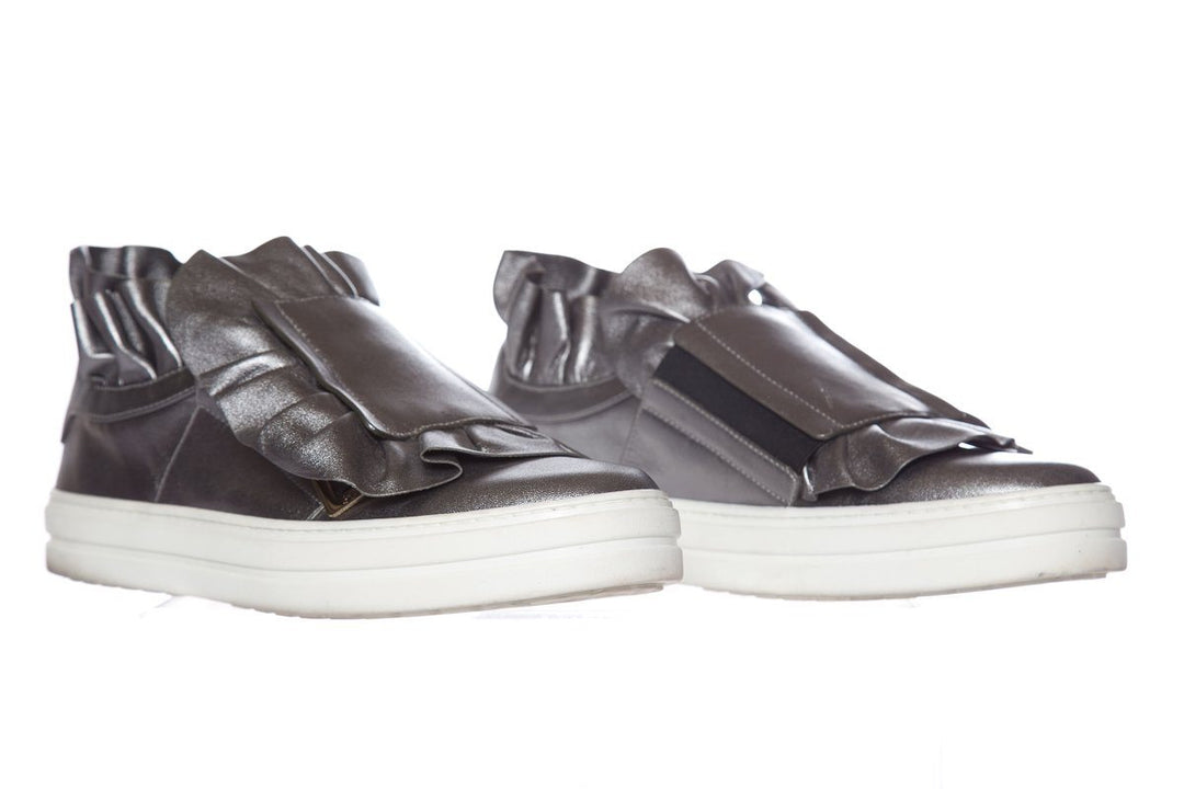 Roger Vivier Silver Sneaky Viv Sneakers SZ 39