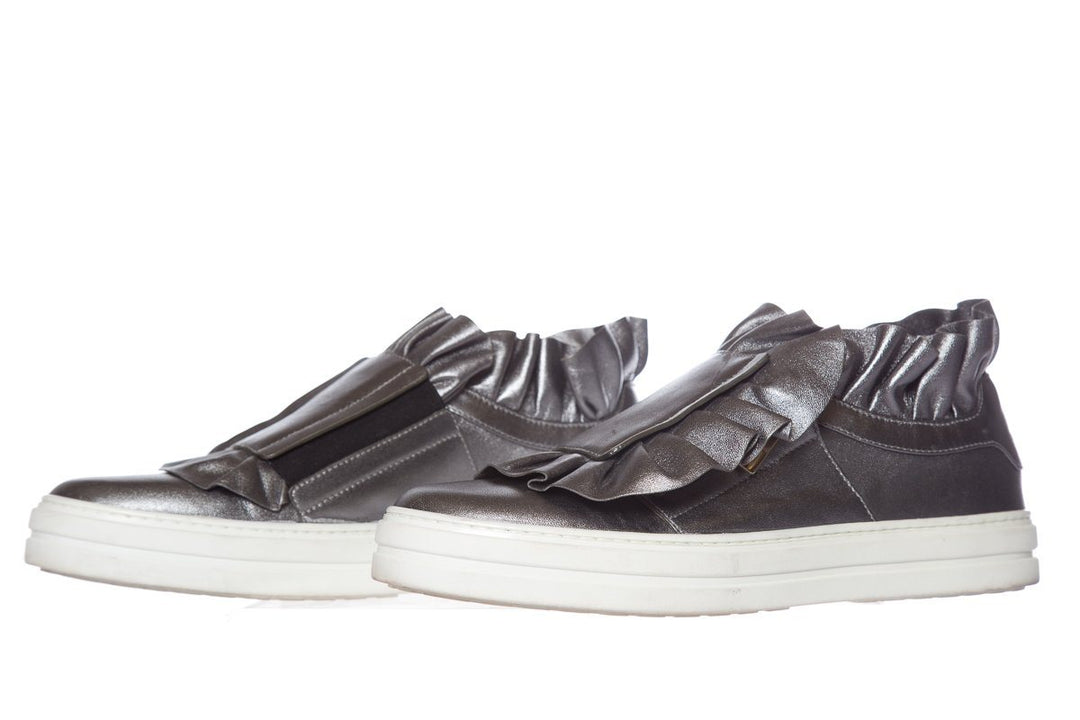 Roger Vivier Silver Sneaky Viv Sneakers SZ 39