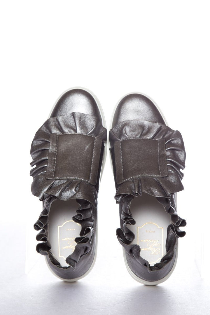 Roger Vivier Silver Sneaky Viv Sneakers SZ 39
