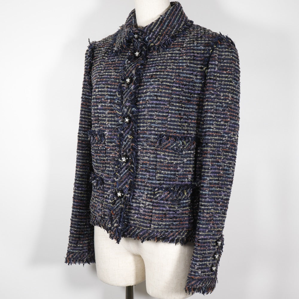 Top Quality Chanel Tweed Star Button Tailored Jacket