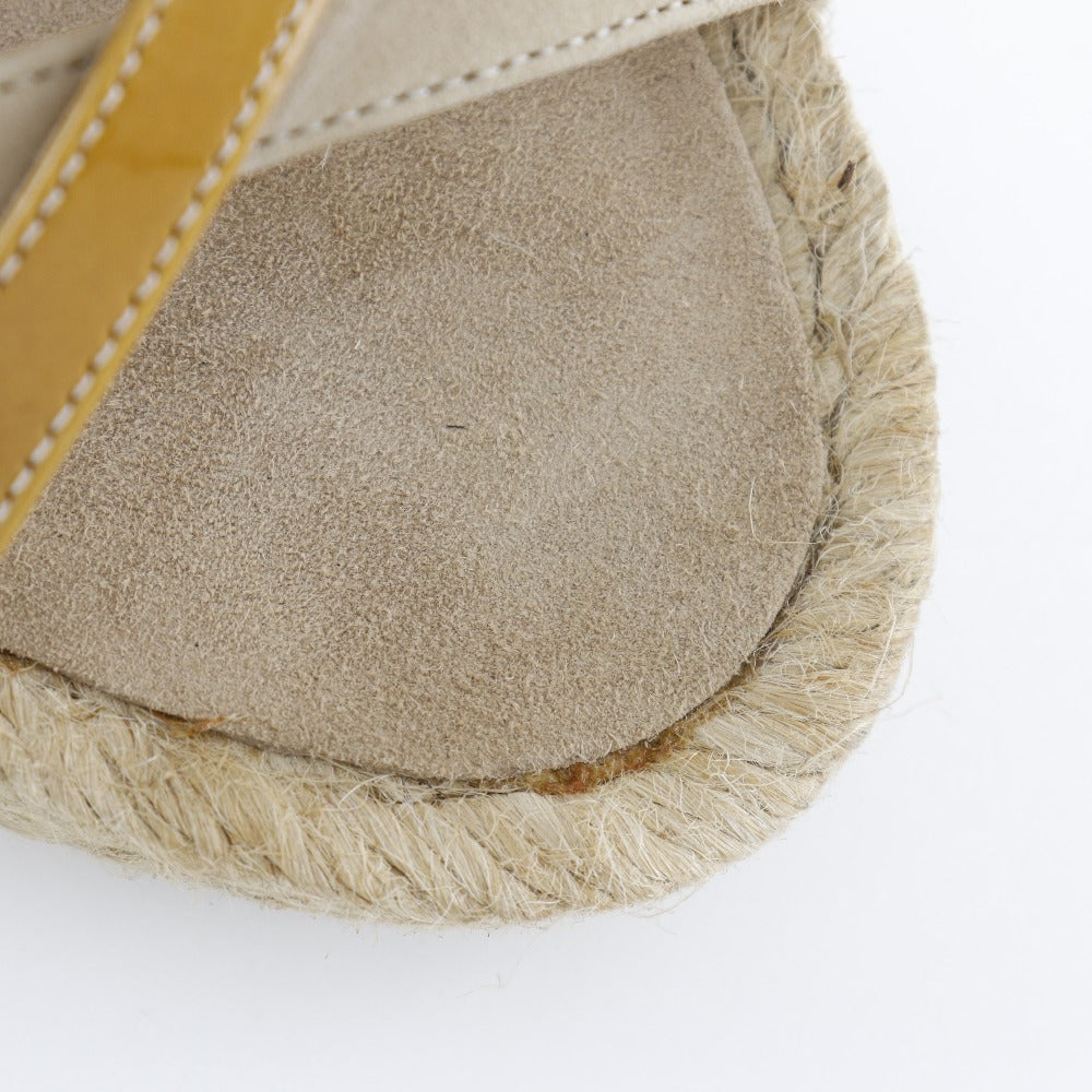Top Quality Chanel Suede/Enamel Sandals with Coco Mark Charm