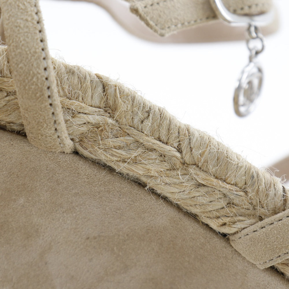 Top Quality Chanel Suede/Enamel Sandals with Coco Mark Charm