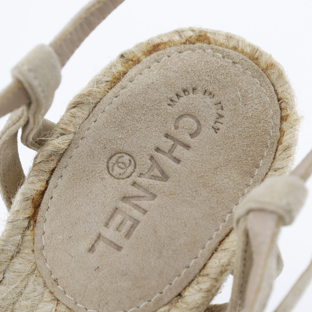 Top Quality Chanel Suede/Enamel Sandals with Coco Mark Charm