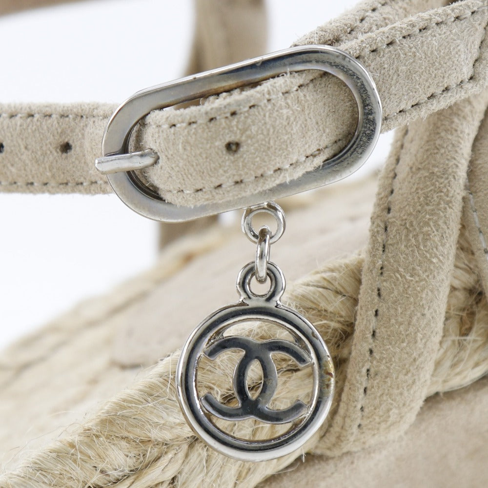 Top Quality Chanel Suede/Enamel Sandals with Coco Mark Charm