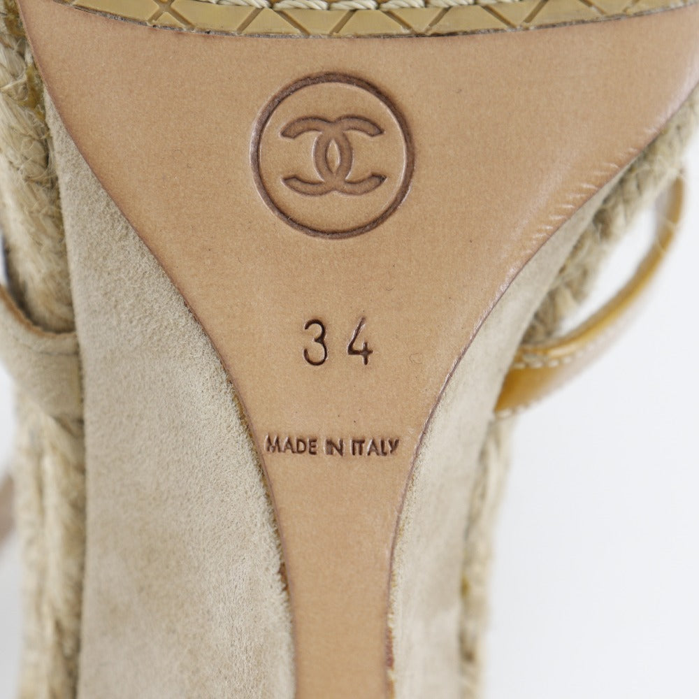 Top Quality Chanel Suede/Enamel Sandals with Coco Mark Charm