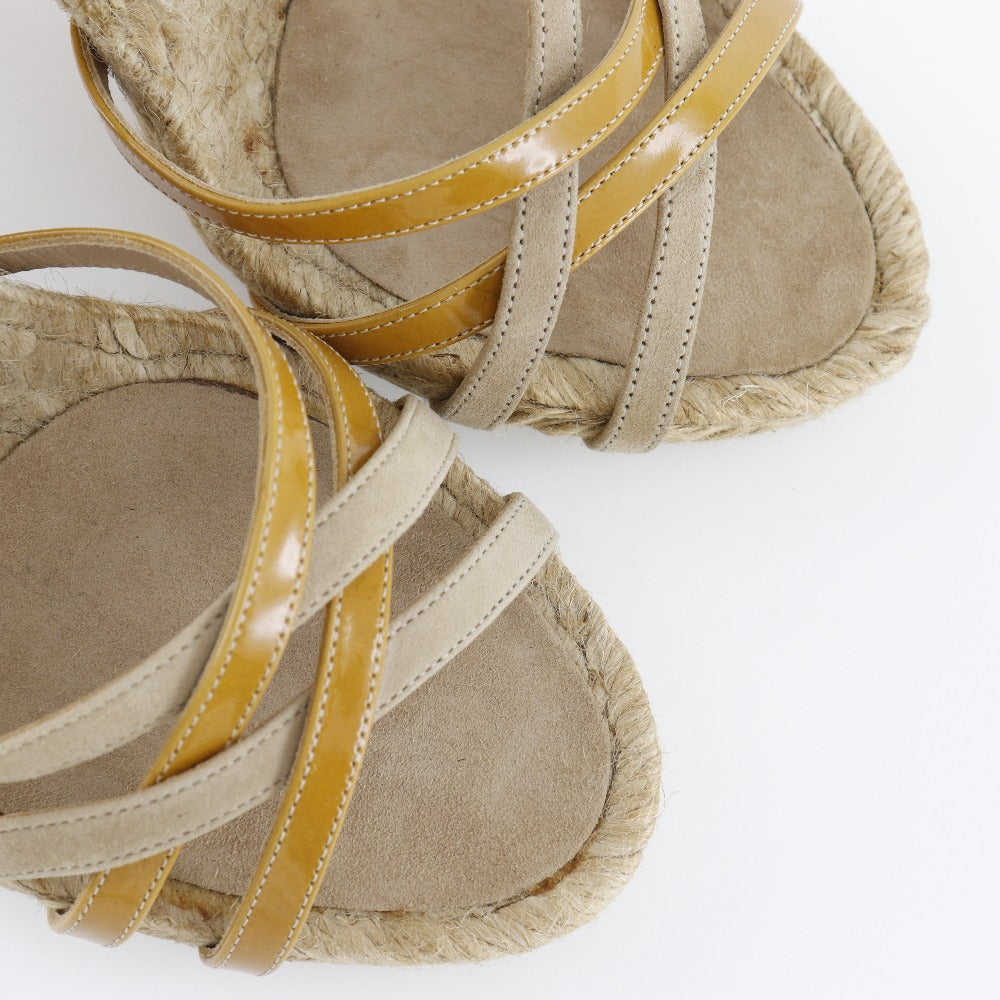 Top Quality Chanel Suede/Enamel Sandals with Coco Mark Charm