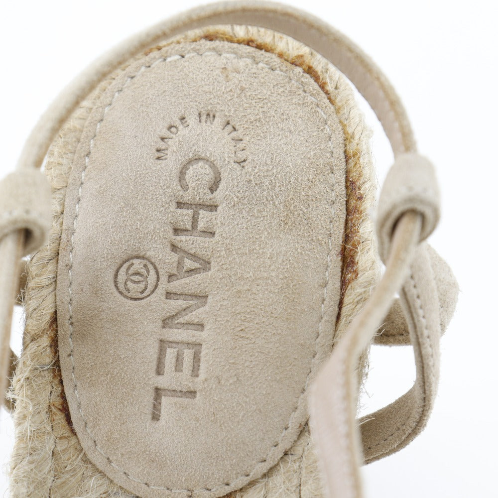 Top Quality Chanel Suede/Enamel Sandals with Coco Mark Charm