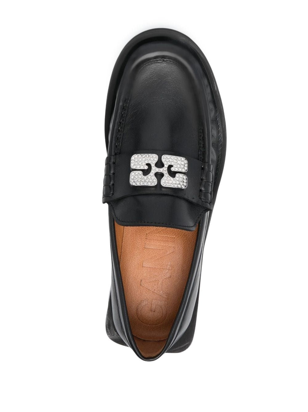 LEATHER PLAQUE LOAFERS