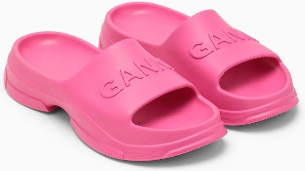 FUCSIA RUBBER SLIPPER WITH LOGO