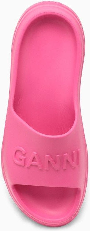 FUCSIA RUBBER SLIPPER WITH LOGO