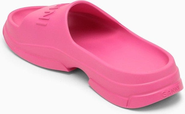FUCSIA RUBBER SLIPPER WITH LOGO