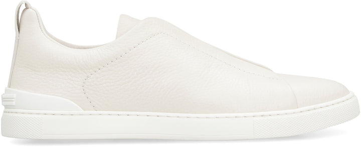 TRIPLE STITCH LEATHER SNEAKERS