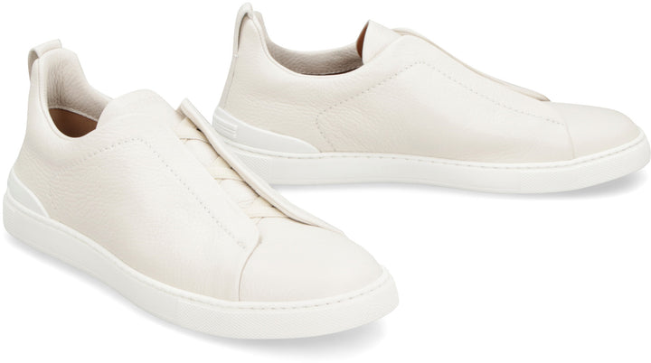 TRIPLE STITCH LEATHER SNEAKERS
