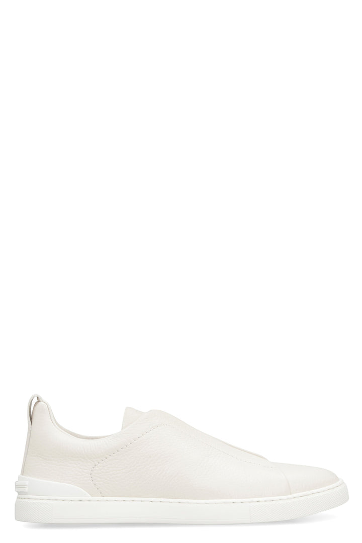 TRIPLE STITCH LEATHER SNEAKERS