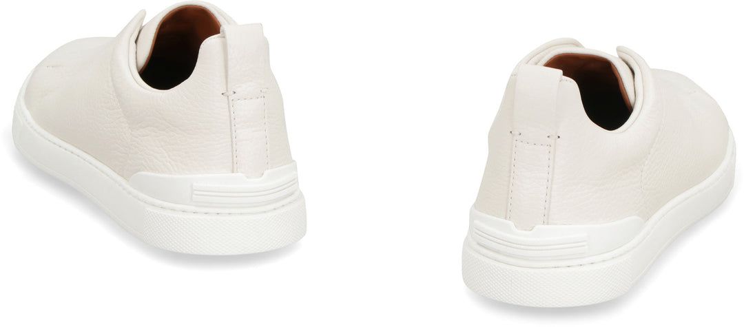 TRIPLE STITCH LEATHER SNEAKERS
