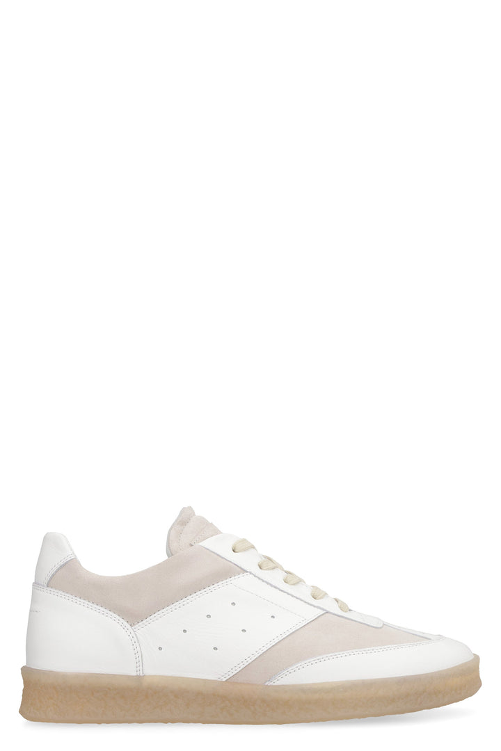 6 COURT LEATHER LOW-TOP SNEAKERS