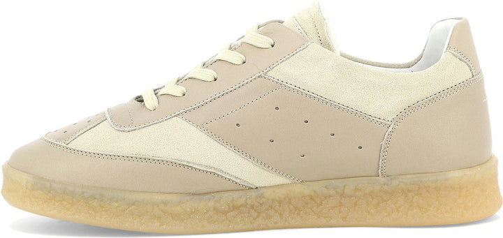 LEATHER AND SUEDE SNEAKERS