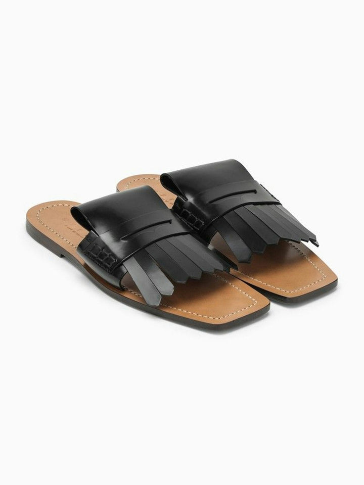 BLACK LEATHER BAMBI SANDAL