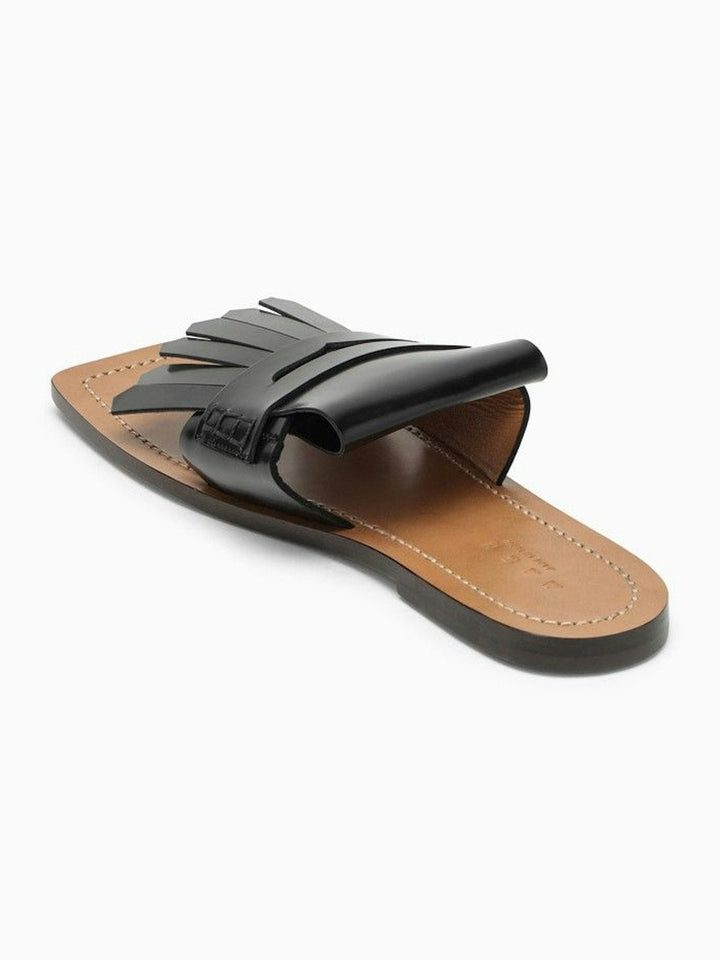 BLACK LEATHER BAMBI SANDAL