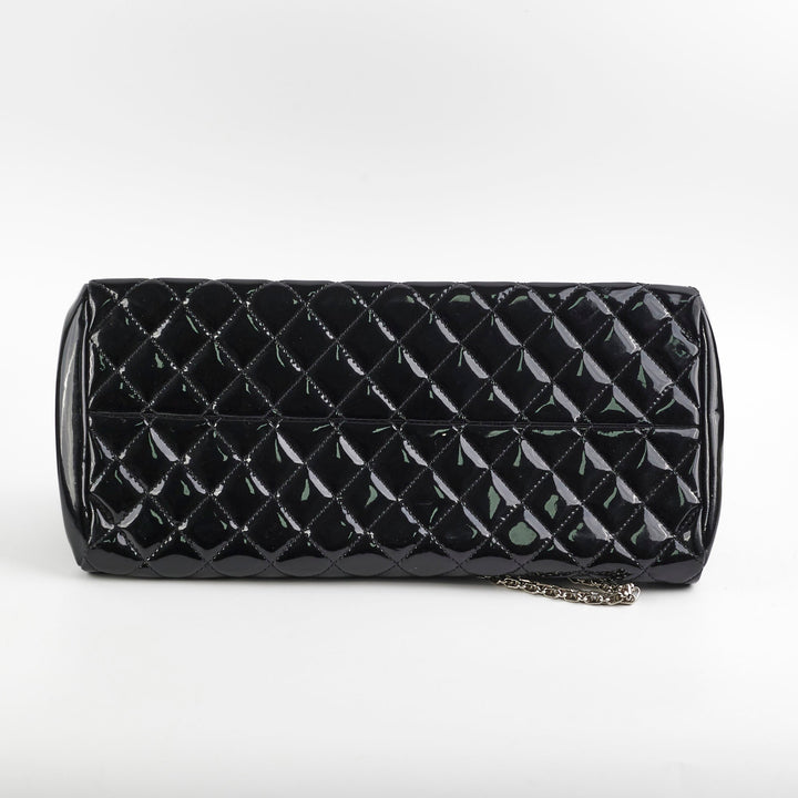 Top Quality Chanel Just Mademoiselle Patent Bowling Black Bag