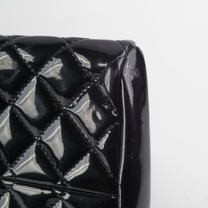 Top Quality Chanel Just Mademoiselle Patent Bowling Black Bag